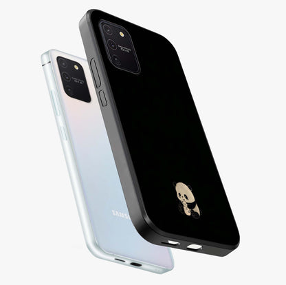 Midnight Panda Love Glass Case displayed in angled mockup highlighting adorable panda illustration with midnight aesthetic.