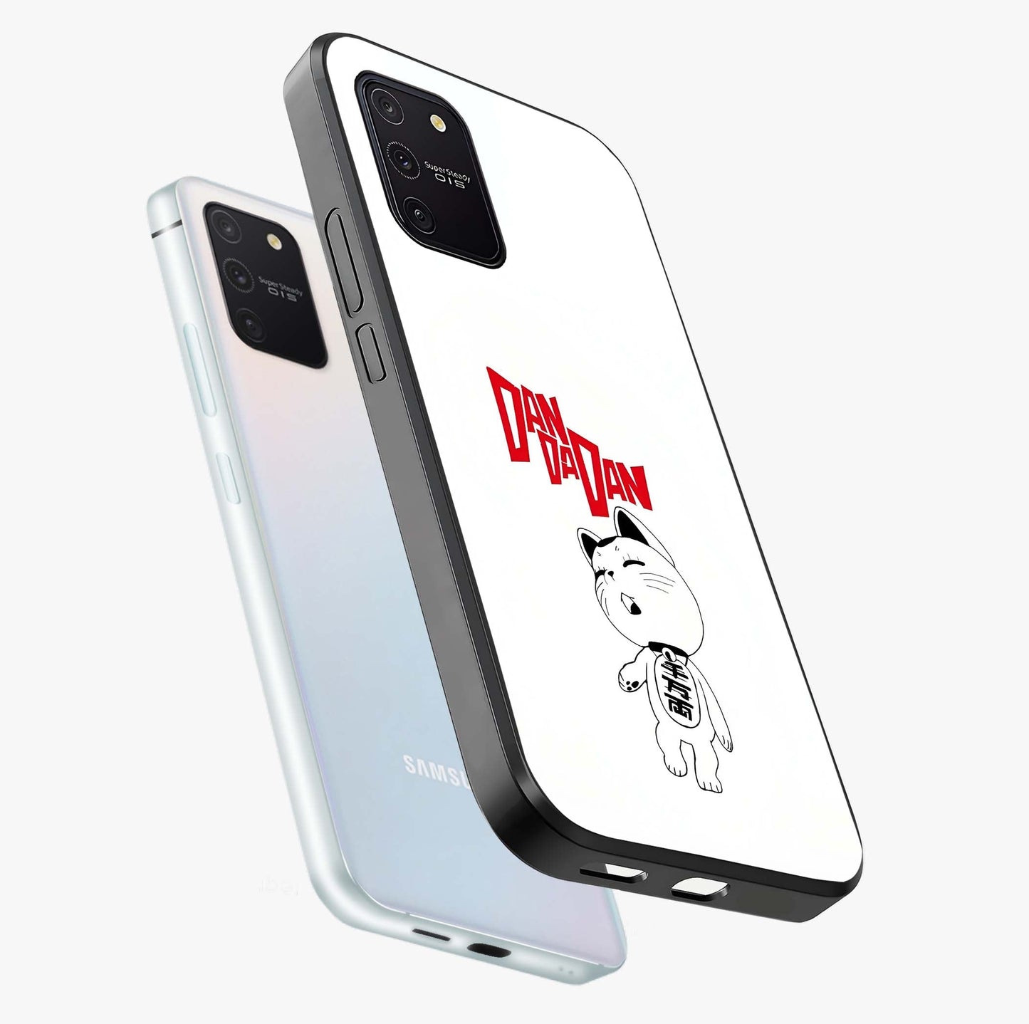 Playful Spirit Charm Glass Case displayed in angled mockup highlighting lively decorative design with playful aesthetic style.