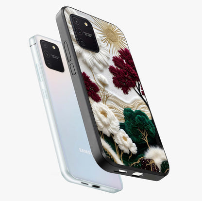 Radiant Bloom Elegance Glass Case displayed in angled mockup highlighting graceful floral design with radiant aesthetic style.