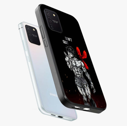 Rise Beyond Limits Glass Case displayed in angled mockup highlighting inspiring message design with modern aesthetic style.