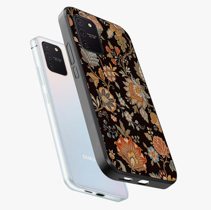 Vintage Floral Dream Glass Case displayed in angled mockup highlighting elegant vintage flower design with soft aesthetic style.