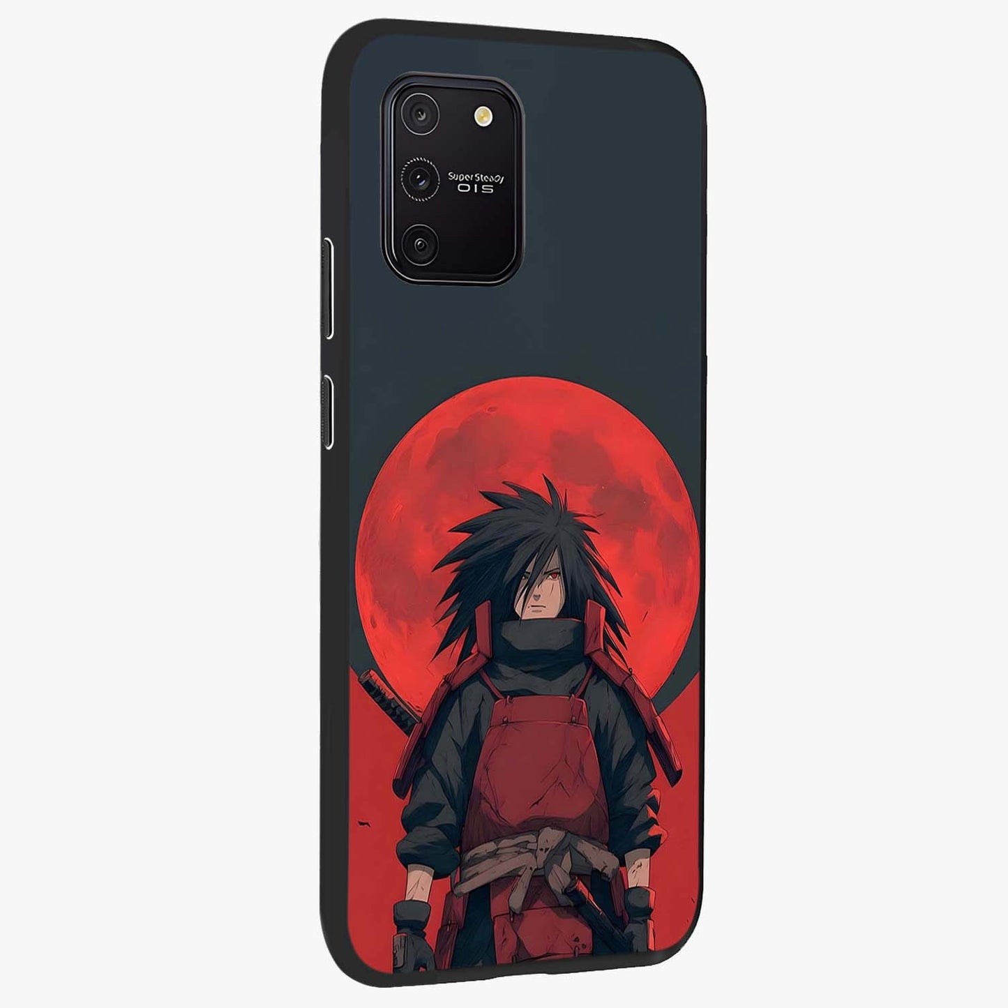 Crimson Moon Warlord Glass Case upright view showcasing powerful warlord artwork with dark celestial theme.