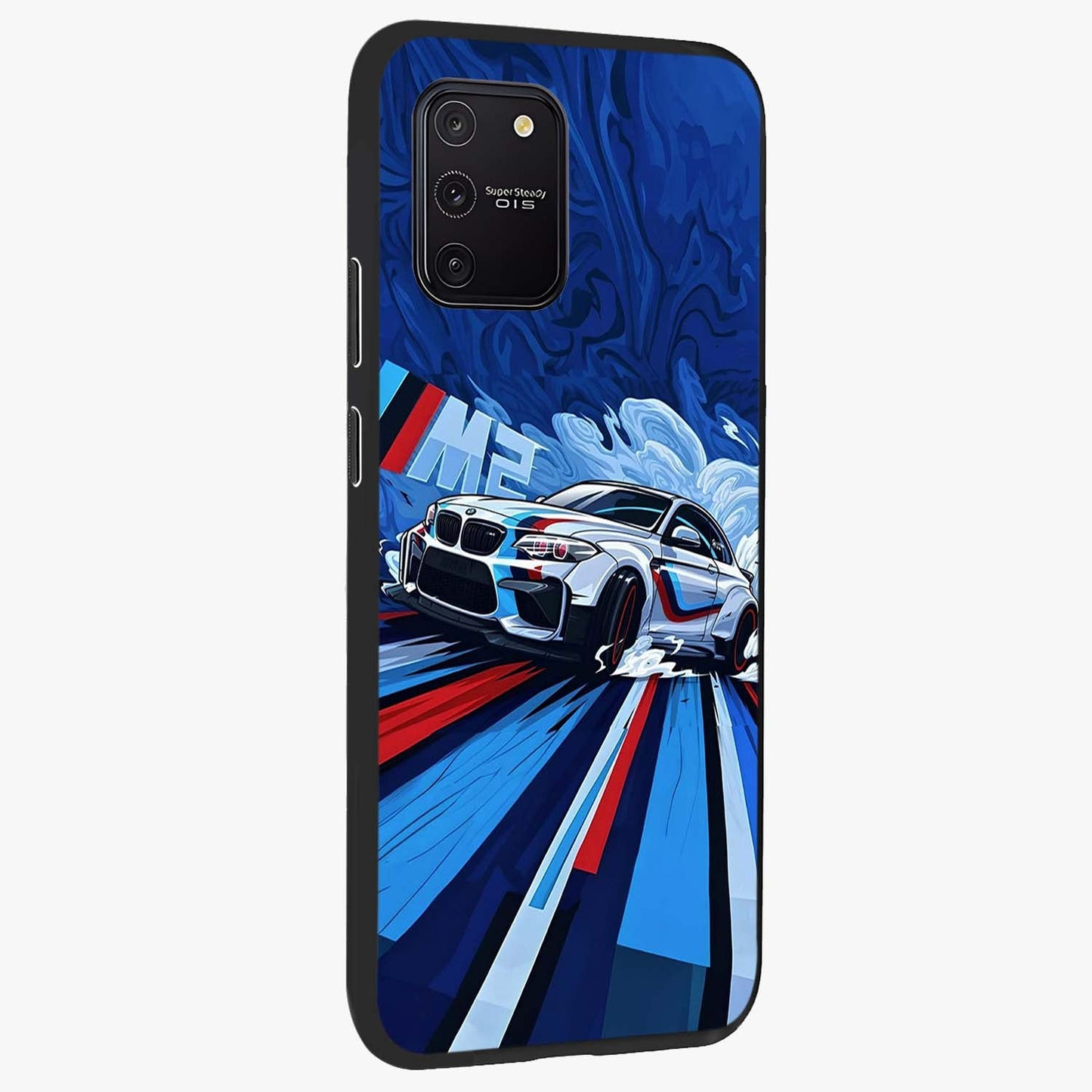 Drift Power Rush Glass Case upright view showcasing high speed racing artwork with bold automotive theme.