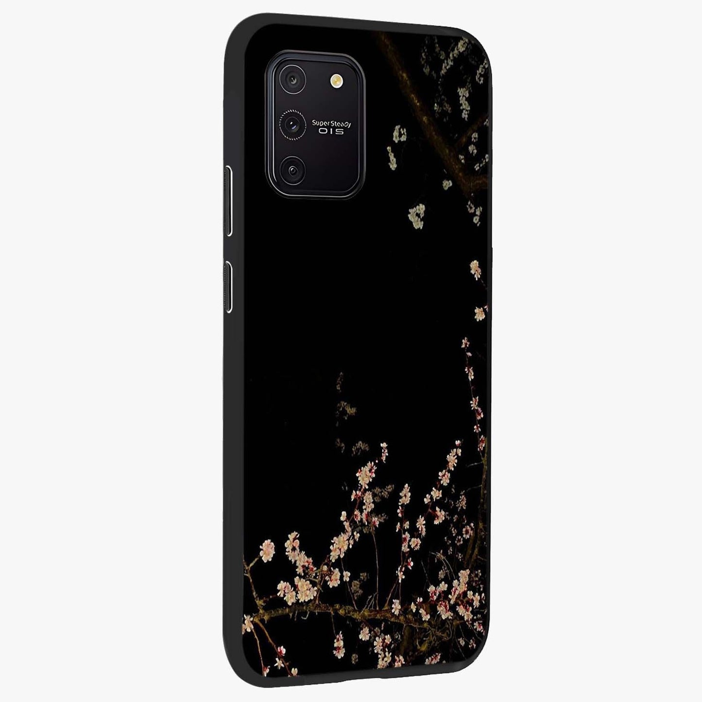Petal Moon Light With Custom Name Glass Case upright view showcasing elegant floral moon artwork with personalized aesthetic.