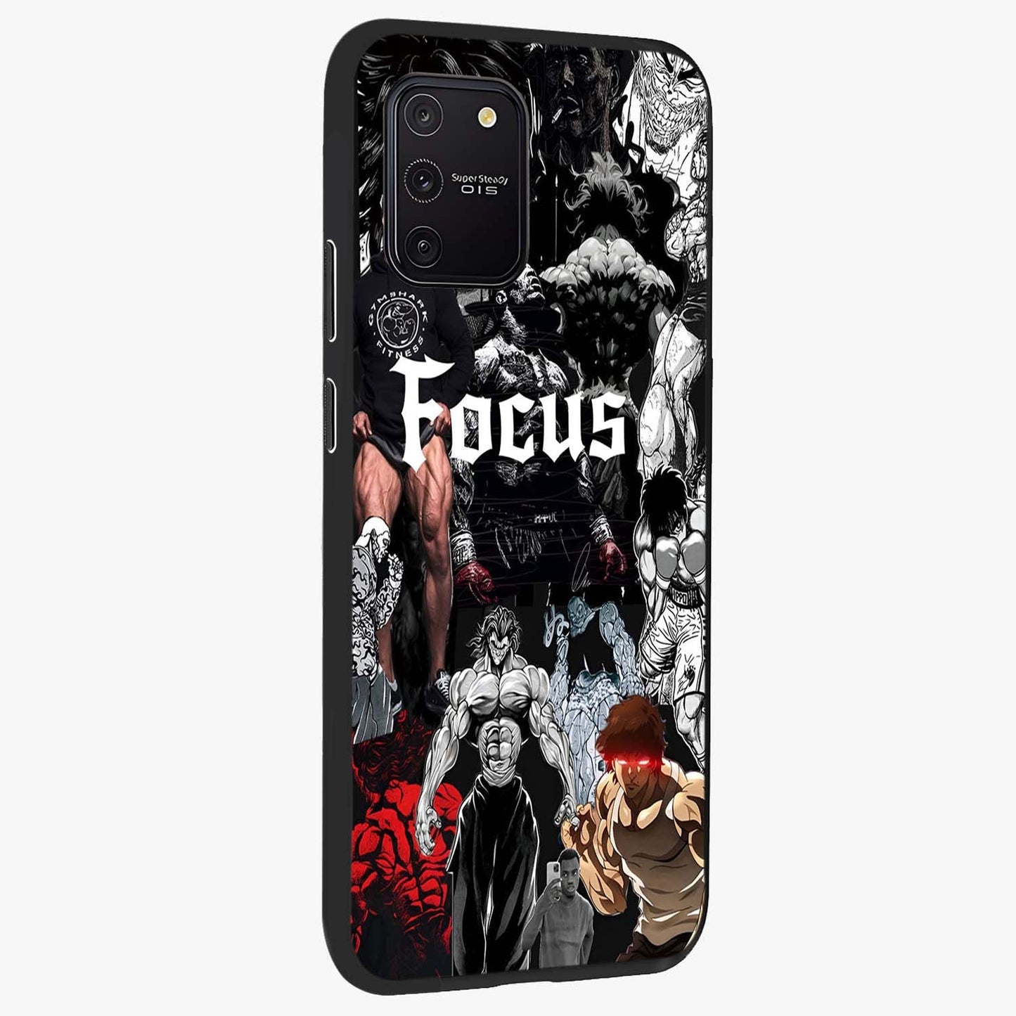 Relentless Power Focus Glass Case upright view showcasing strong inspirational artwork with powerful focus theme.