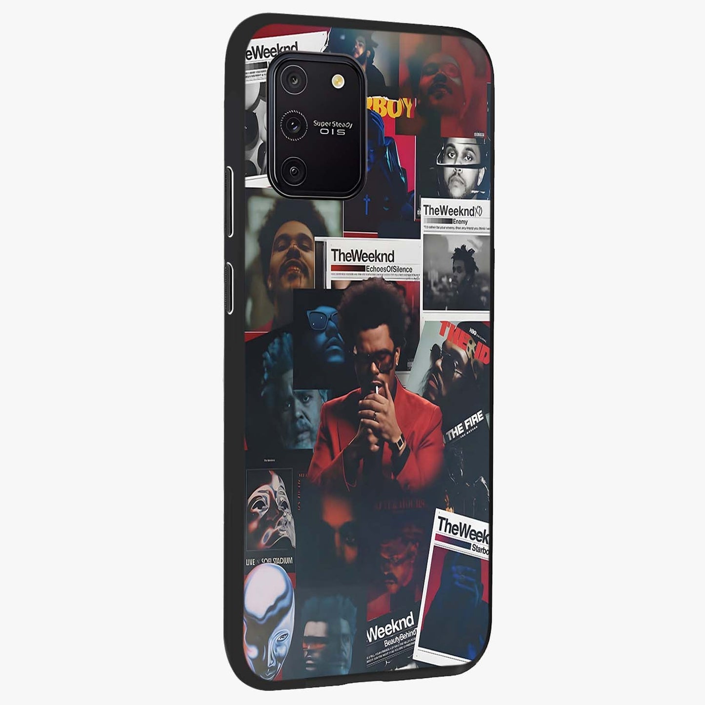 The Weeknd Glass Case upright view showcasing bold music themed artwork with contemporary artistic style.