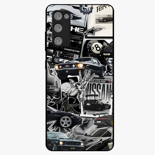 Aesthetic Dark Love Glass Case showing flat back view with dark romantic artwork and glossy glass finish.