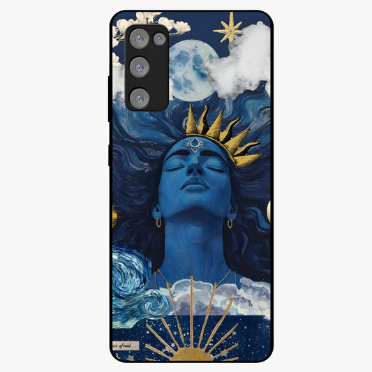 Aesthetic Lord Shiva Glass Case showing flat back view with divine Shiva artwork and glossy glass finish.