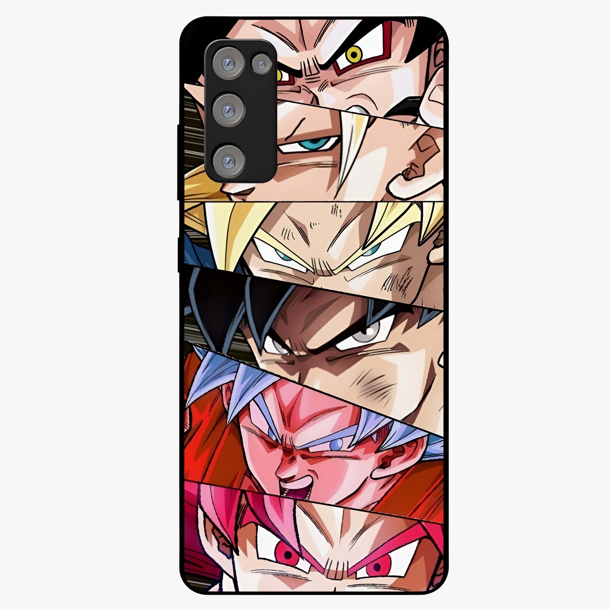 Anime Character Glass Case showing flat back view with vibrant anime artwork and glossy glass finish.
