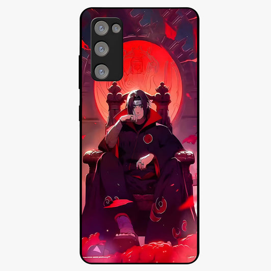 Blood Moon Sovereign Glass Case showing flat back view with mystical blood moon artwork and glossy glass finish.