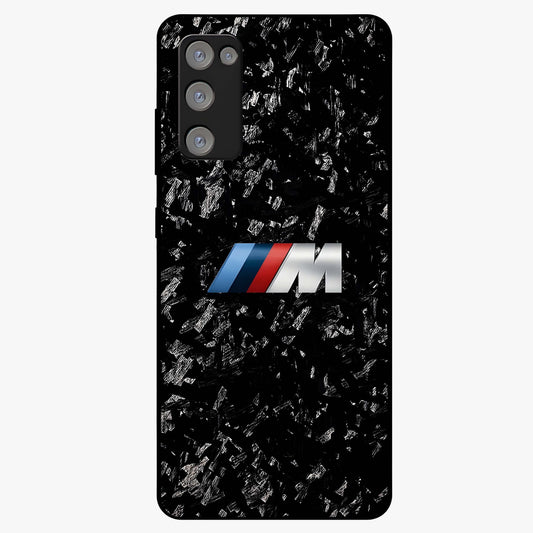 Carbon Speed Mark Glass Case showing flat back view with sporty carbon pattern artwork and glossy glass finish.