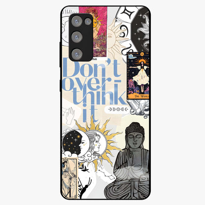 Ethereal Thoughts Glass Case showing flat back view with dreamy artistic artwork and glossy glass finish.