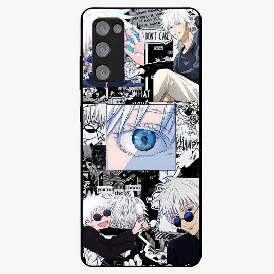 Infinity Sorcerer Chaos Glass Case showing flat back view with mystical sorcerer themed artwork and glossy glass finish.