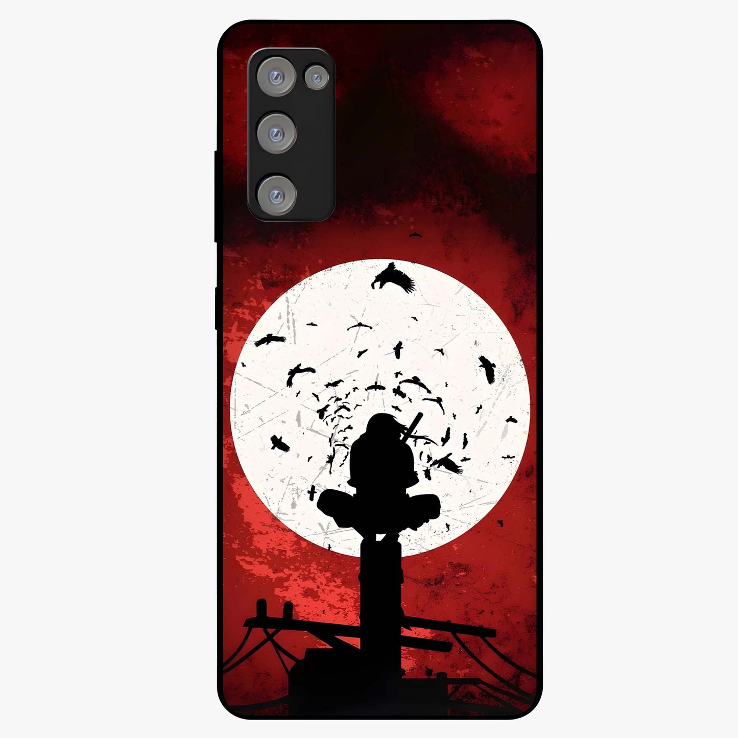 Itachi Limited Edition Naruto Anime Glass Case showing flat back view with iconic anime character artwork and glossy glass finish.