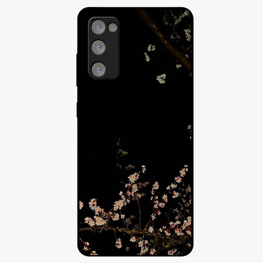 Petal Moon Light With Custom Name Glass Case showing flat back view with floral moonlight artwork and personalized name design.