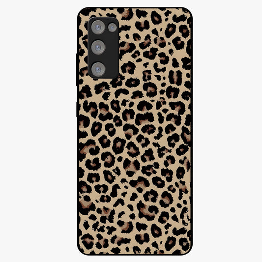 Savage Chic Pattern Glass Case showing flat back view with stylish patterned artwork and glossy glass finish.