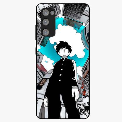 Silent Psychic Awakening Glass Case showing flat back view with mystical psychic themed artwork and glossy glass finish.