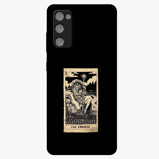 The Empress Glass Case showing flat back view with regal feminine artwork and glossy glass finish.