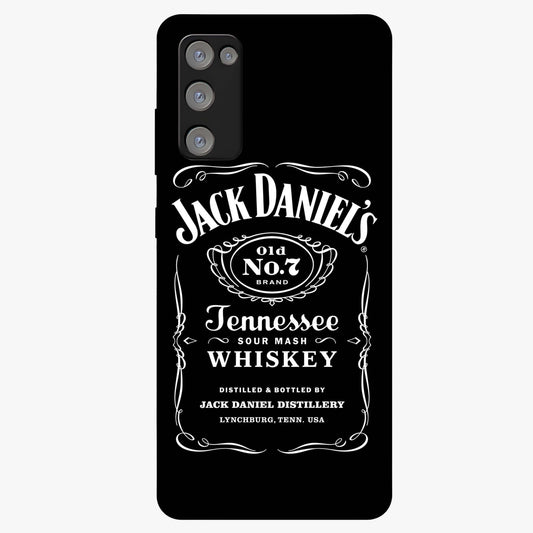 Vintage Whiskey Heritage Glass Case showing flat back view with classic whiskey inspired artwork and glossy glass finish.