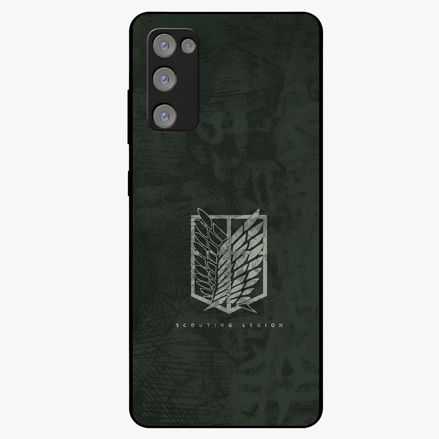 Wings Of Freedom Glass Case showing flat back view with symbolic wings artwork and glossy glass finish.