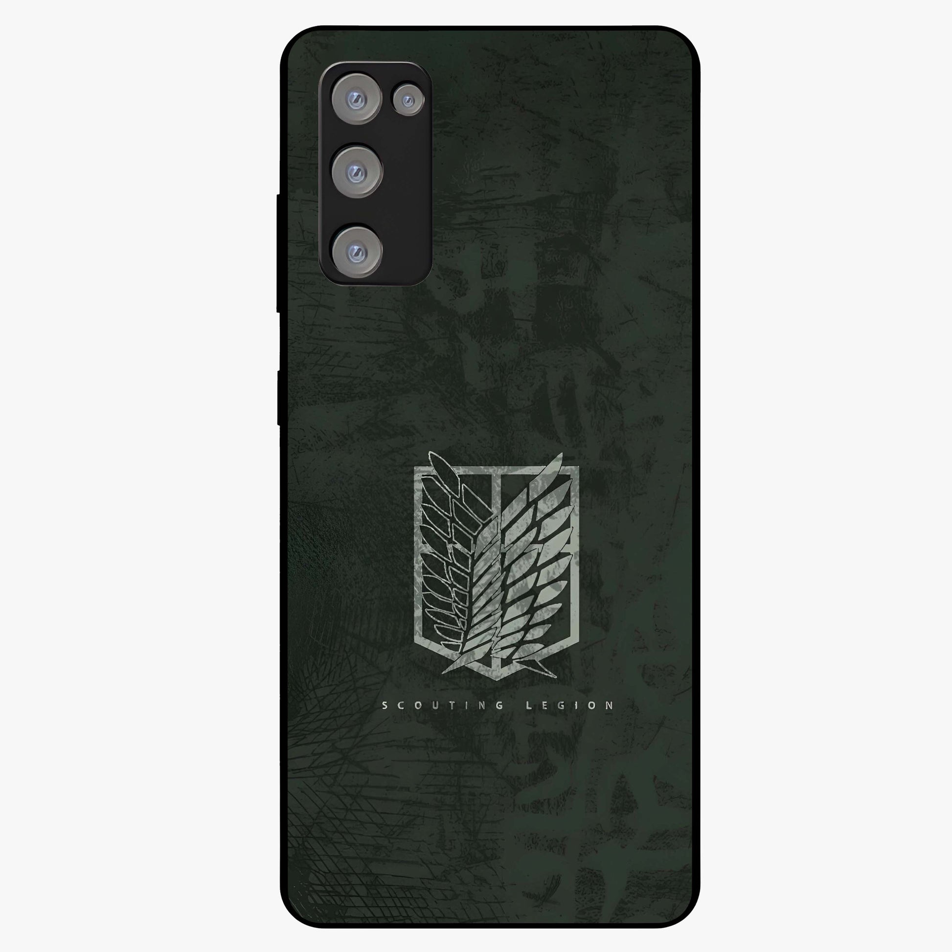 Wings Of Freedom Glass Case showing flat back view with symbolic wings artwork and glossy glass finish.