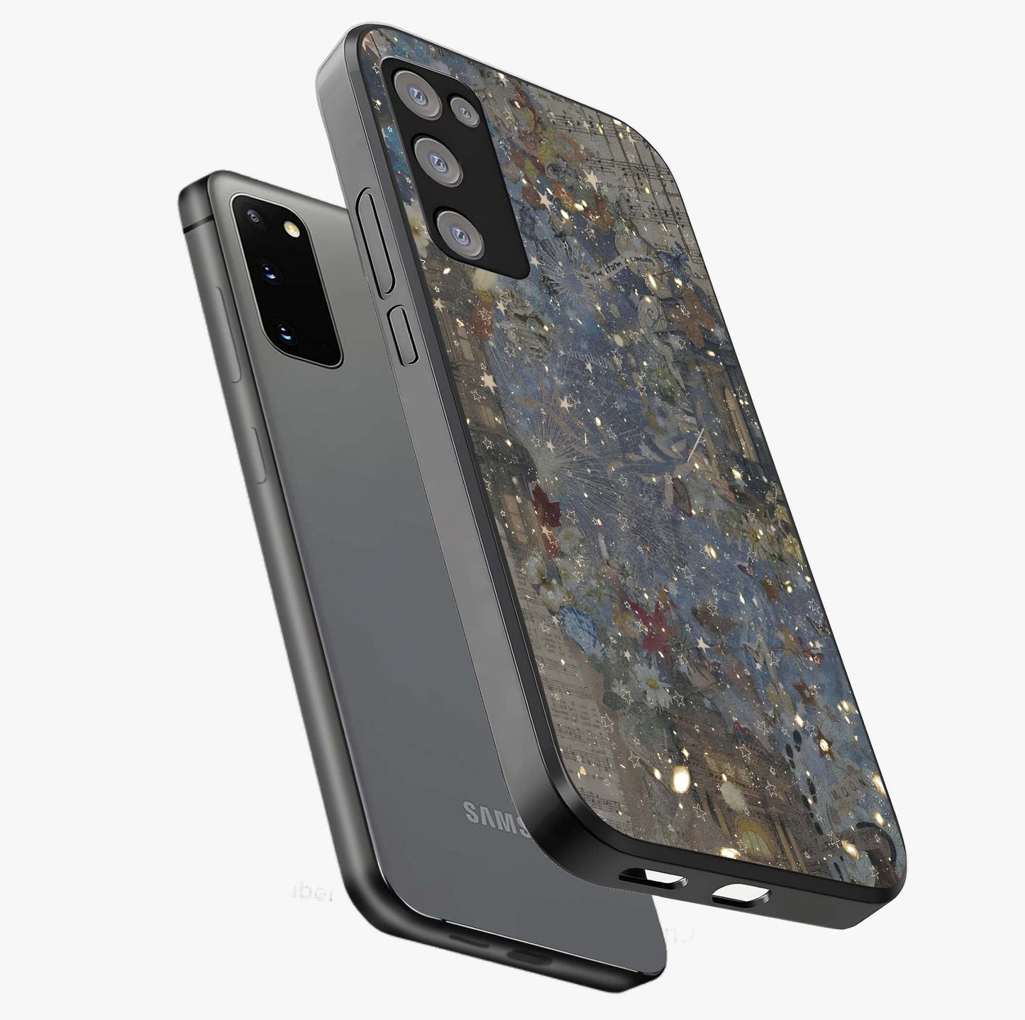 Aesthetic Astrolophia Glass Case displayed in angled mockup highlighting artistic aesthetic elements and smooth glass surface.