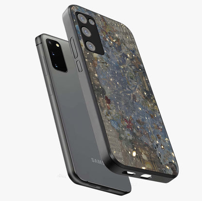 Aesthetic Astrolophia Glass Case displayed in angled mockup highlighting artistic aesthetic elements and smooth glass surface.