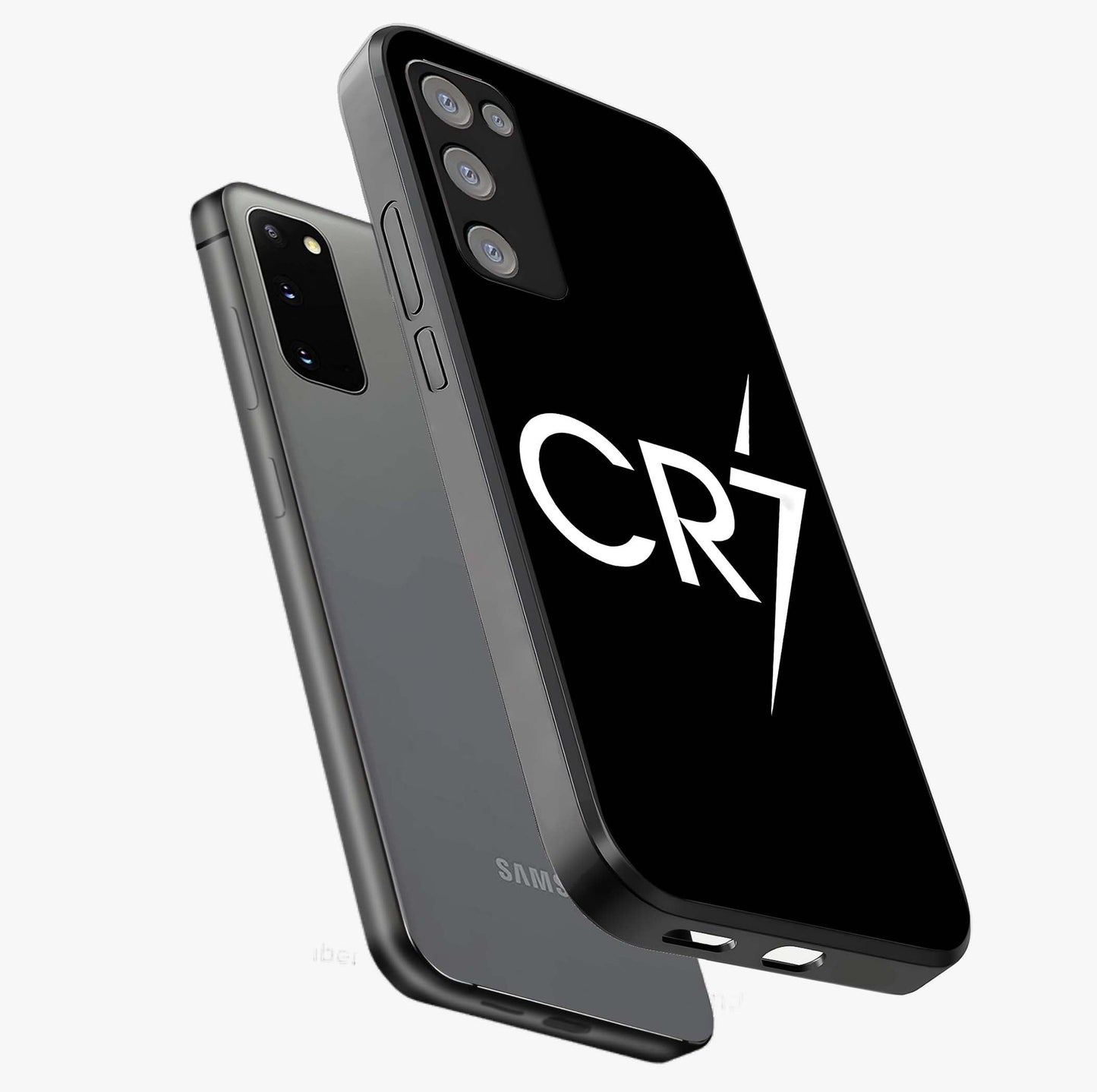 Cr7 Elite Strike Glass Case displayed in angled mockup highlighting powerful sports graphic with bold athletic theme.