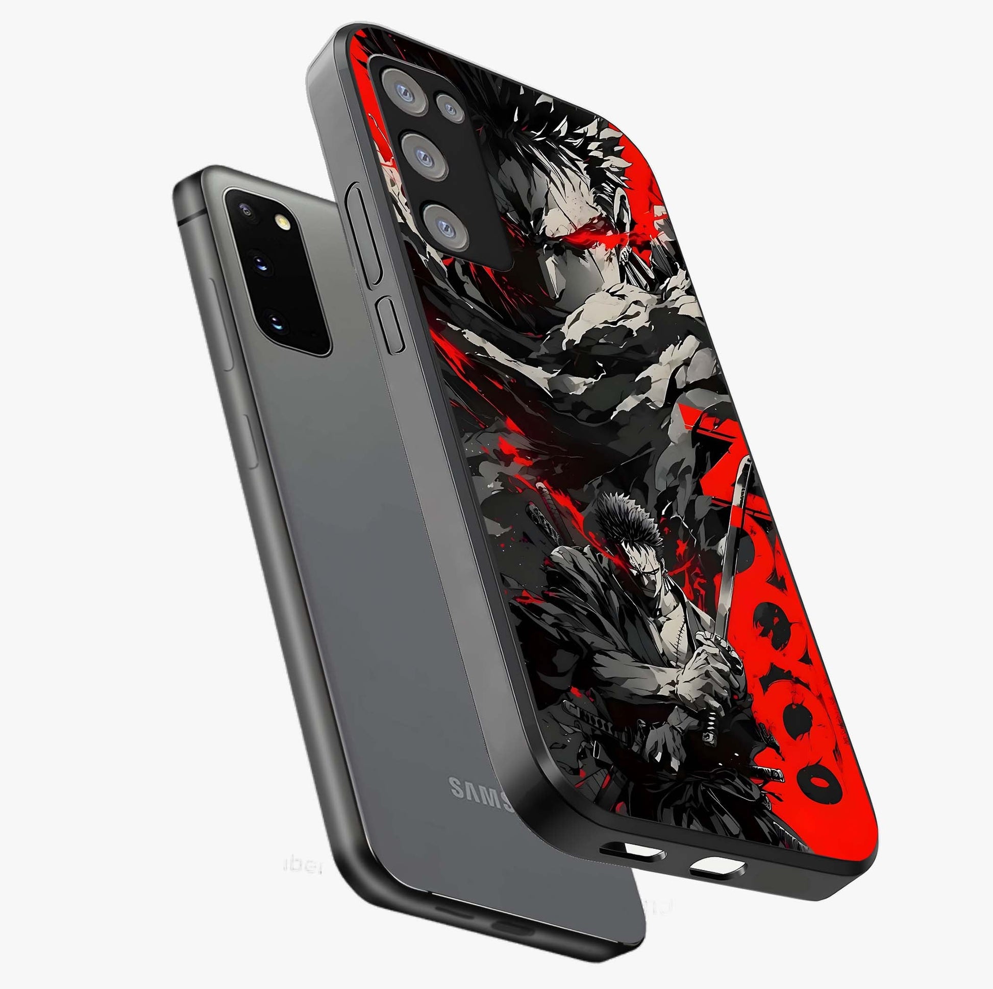 Demon Sword Resolve Glass Case displayed in angled mockup highlighting powerful demon sword illustration with dark fantasy aesthetic.