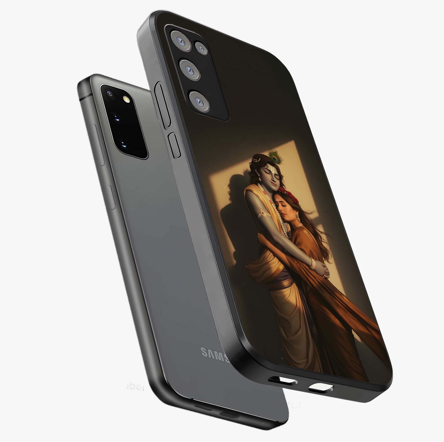 Divine Eternal Love Glass Case displayed in angled mockup highlighting elegant divine inspired design with peaceful aesthetic.