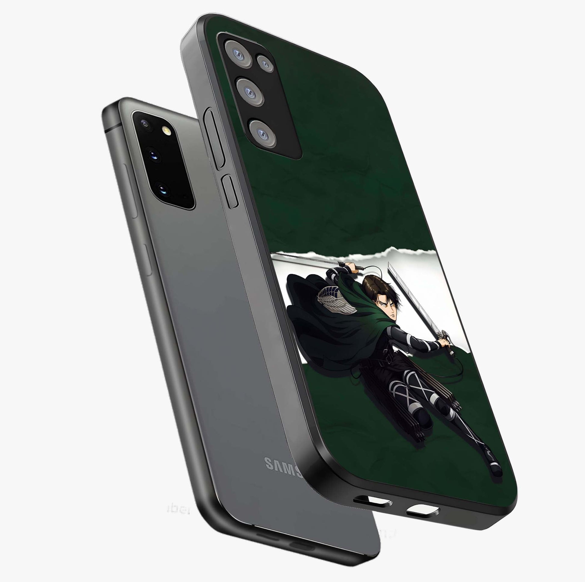 Emerald War Vanguard Glass Case displayed in angled mockup highlighting intense battle inspired design with emerald tone aesthetic.