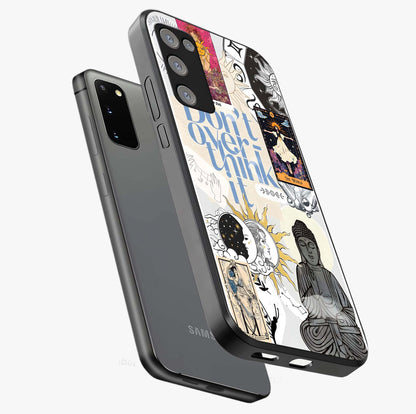 Ethereal Thoughts Glass Case displayed in angled mockup highlighting soft abstract design with calm ethereal aesthetic.