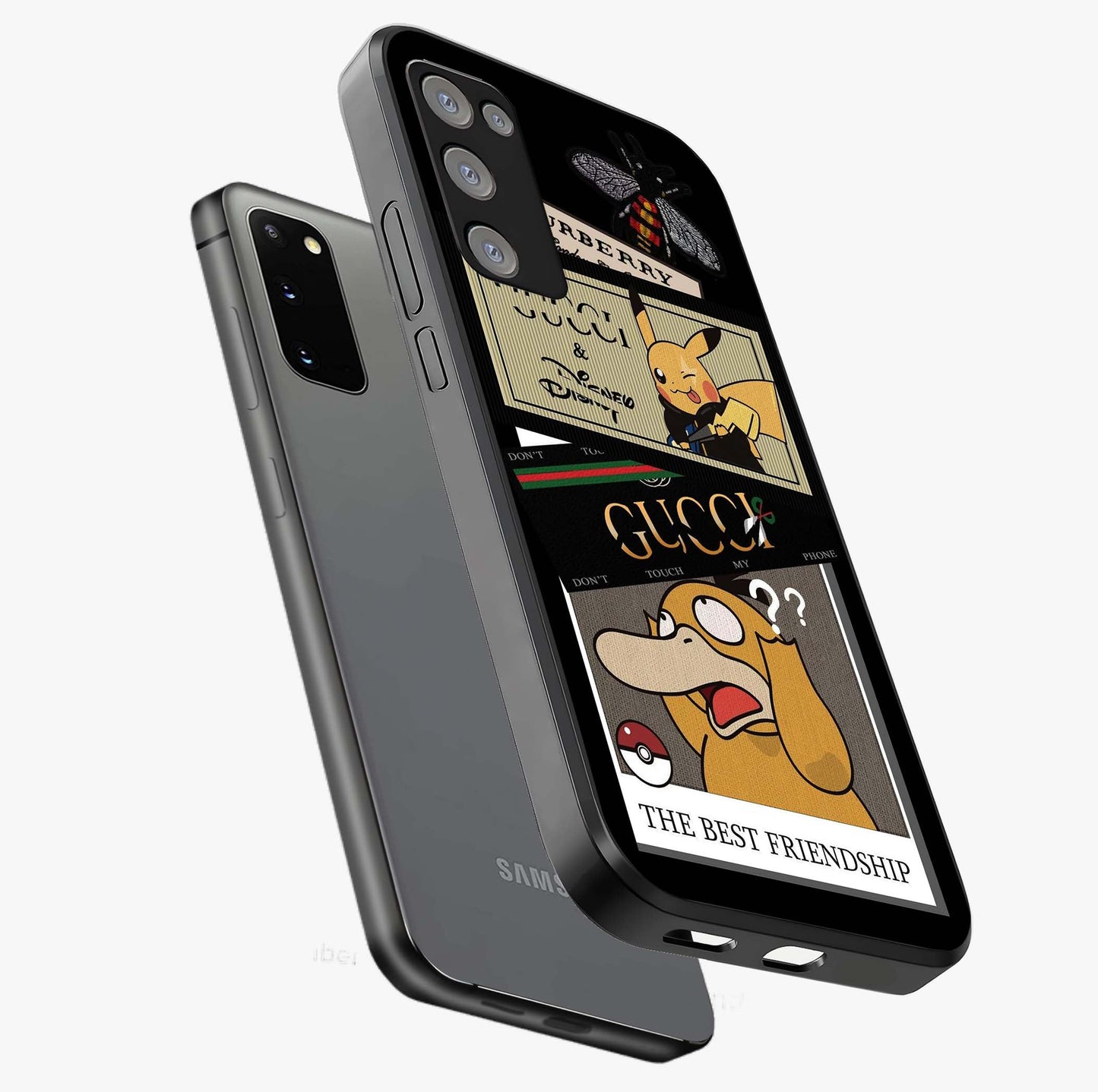 Gucci Play Mashup Glass Case displayed in angled mockup highlighting stylish fashion mashup design with bold aesthetic.