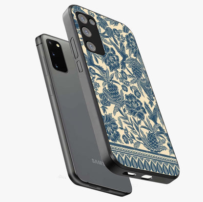 Heirloom Wild Bloom Glass Case displayed in angled mockup highlighting botanical bloom design with classic aesthetic style.