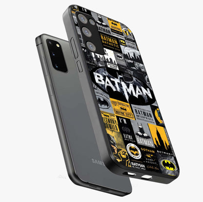 Knight Gotham Rise Glass Case displayed in angled mockup highlighting powerful knight silhouette design with dramatic aesthetic.