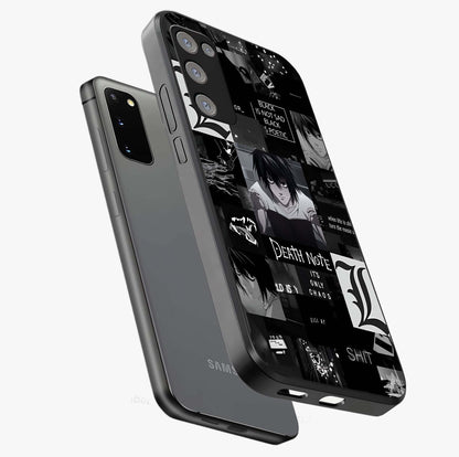 Midnight Chaos Mind Glass Case displayed in angled mockup highlighting chaotic artistic design with dramatic midnight aesthetic.