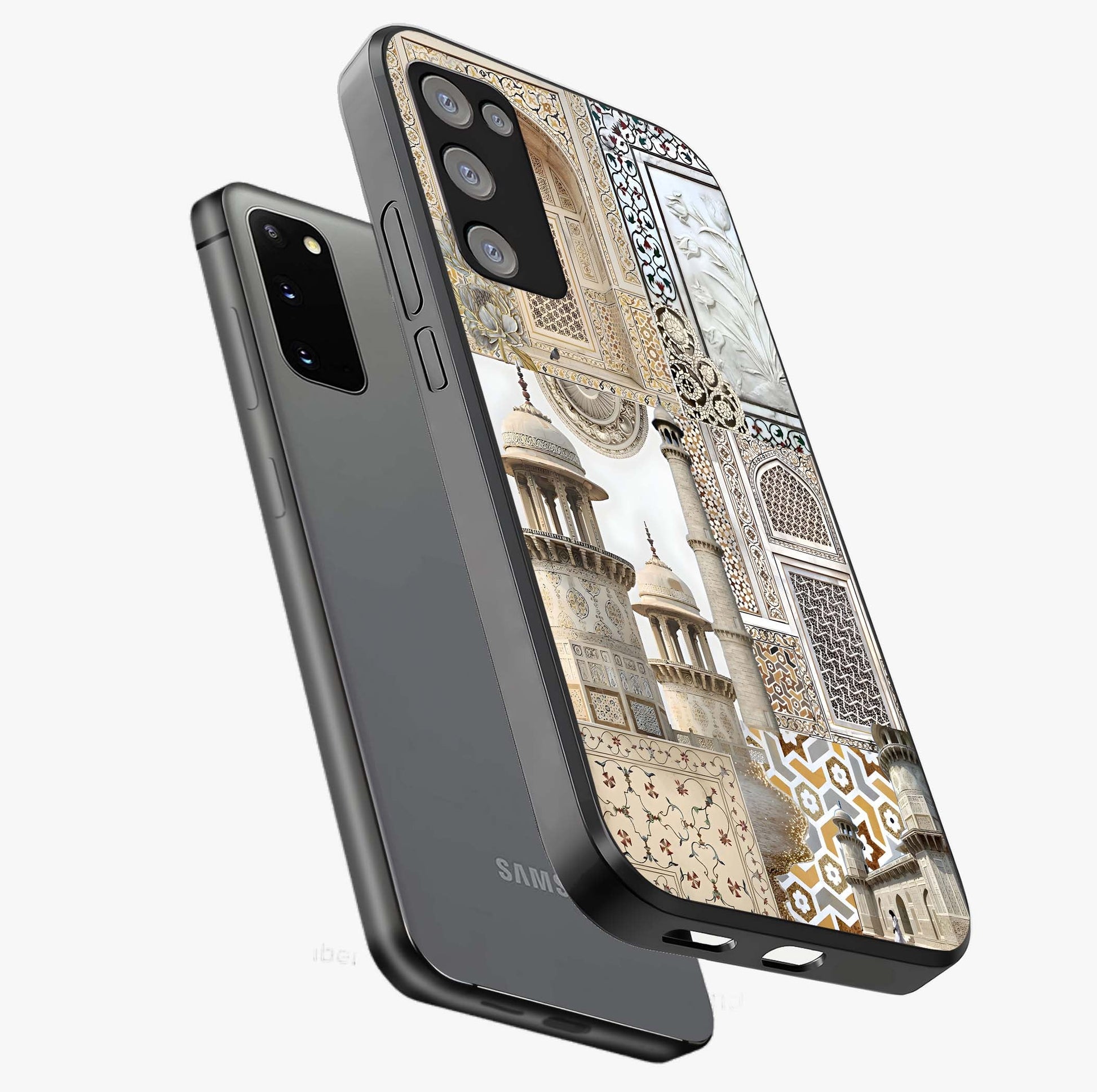 Mughal Marble Legacy Glass Case displayed in angled mockup highlighting elegant heritage marble artwork with royal aesthetic.