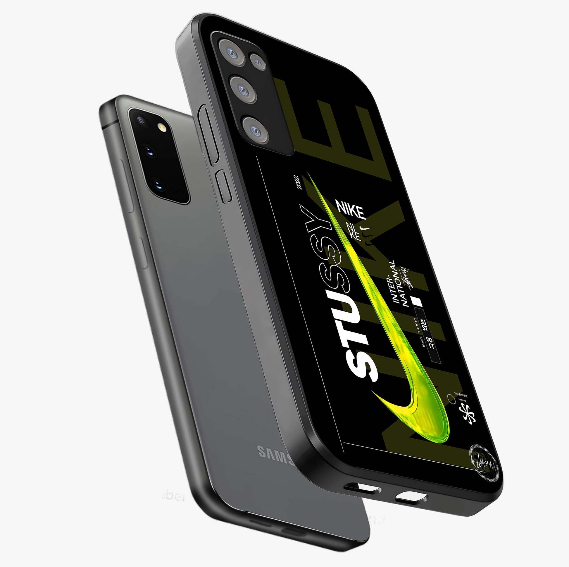 Neon Street Edition Glass Case displayed in angled mockup highlighting vibrant urban design with bold street aesthetic.