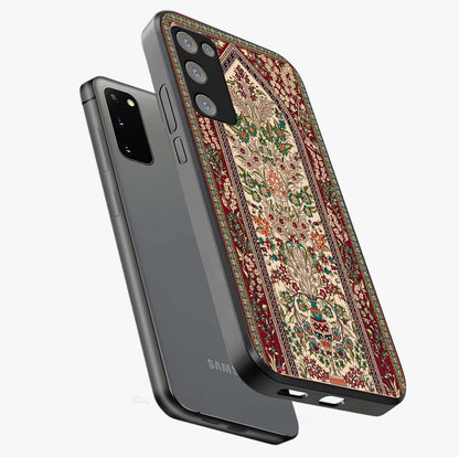 Persian Inspired Glass Case displayed in angled mockup highlighting intricate traditional design with elegant cultural aesthetic.