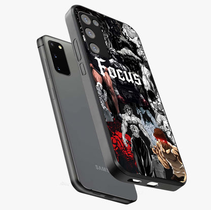 Relentless Power Focus Glass Case displayed in angled mockup highlighting bold statement design with modern aesthetic style.