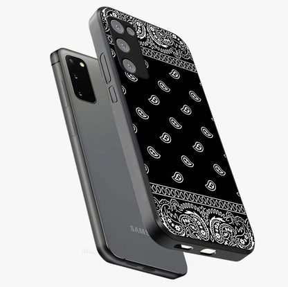Retro Rebel Threads Glass Case displayed in angled mockup highlighting retro inspired graphic design with rebellious aesthetic.