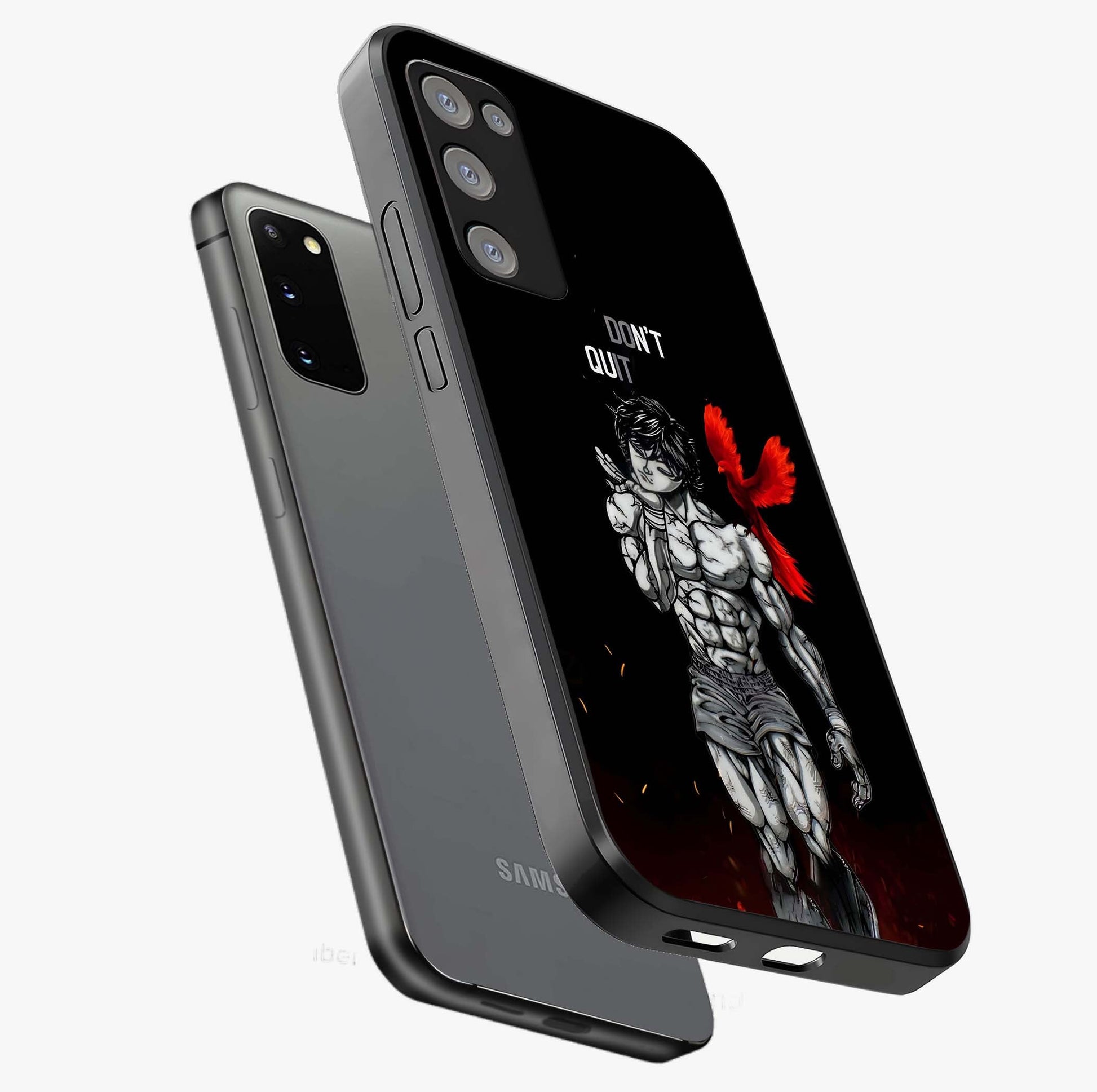 Rise Beyond Limits Glass Case displayed in angled mockup highlighting inspiring message design with modern aesthetic style.