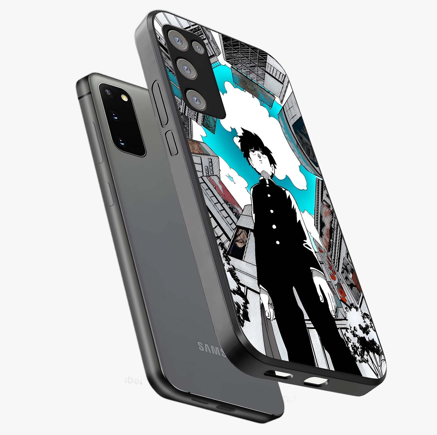 Silent Psychic Awakening Glass Case displayed in angled mockup highlighting spiritual awakening design with cosmic aesthetic.