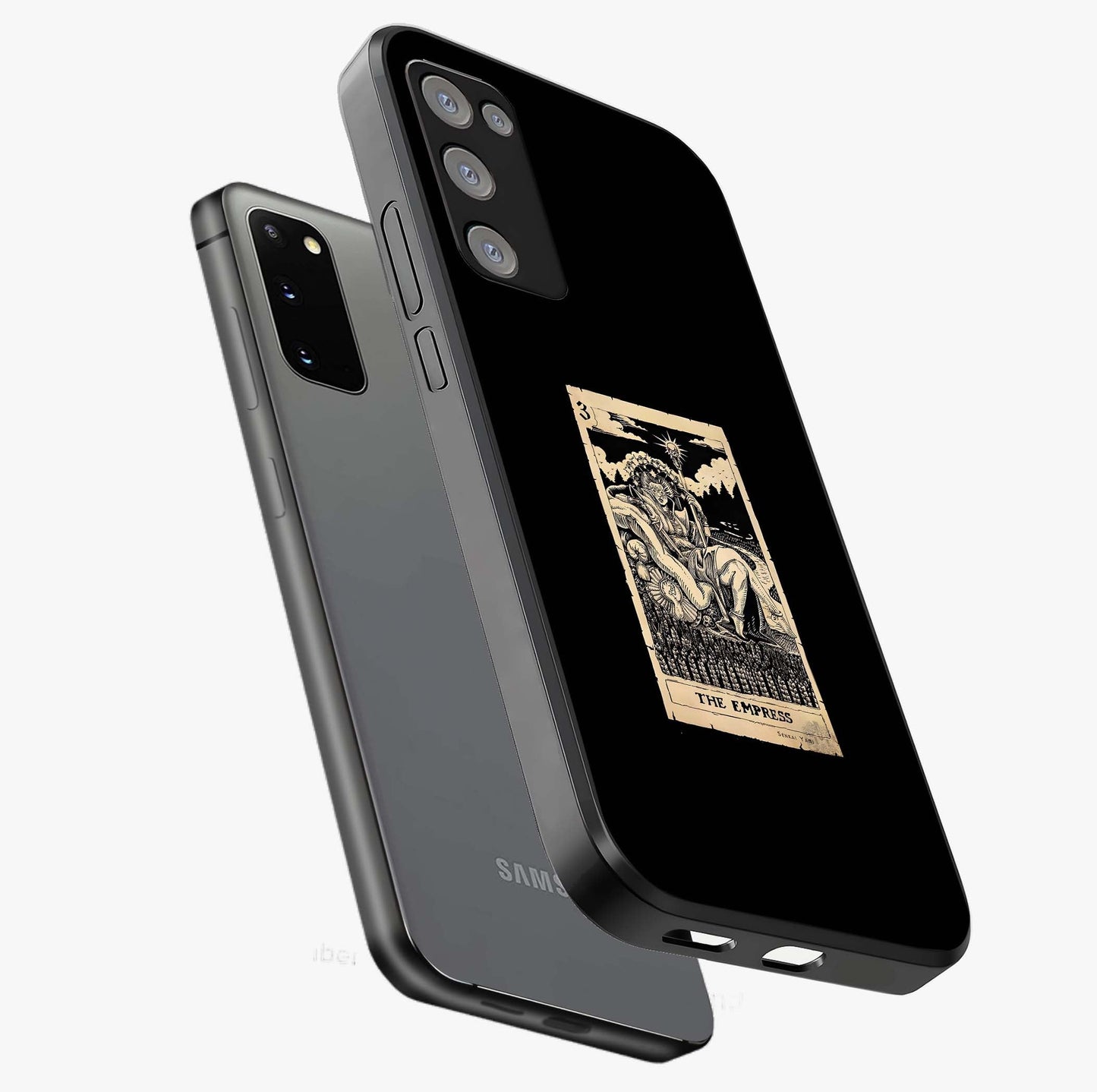 The Empress Glass Case displayed in angled mockup highlighting elegant royal design with majestic aesthetic style.
