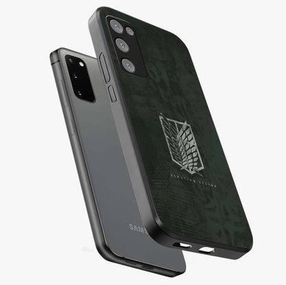 Wings Of Freedom Glass Case displayed in angled mockup highlighting graceful wing design with inspirational aesthetic.