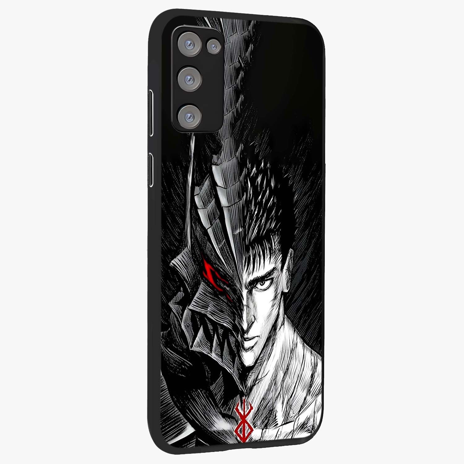 Berserker Blood Oath Glass Case upright view showcasing intense warrior aesthetic with dramatic artistic style.