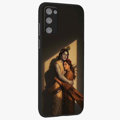 Divine Eternal Love Glass Case upright view showcasing graceful spiritual artwork with eternal love theme.