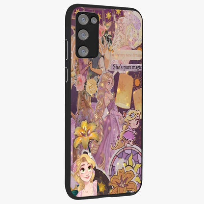 Magical Tangled Dream Glass Case upright view showcasing enchanting artistic artwork with dreamy fantasy theme.
