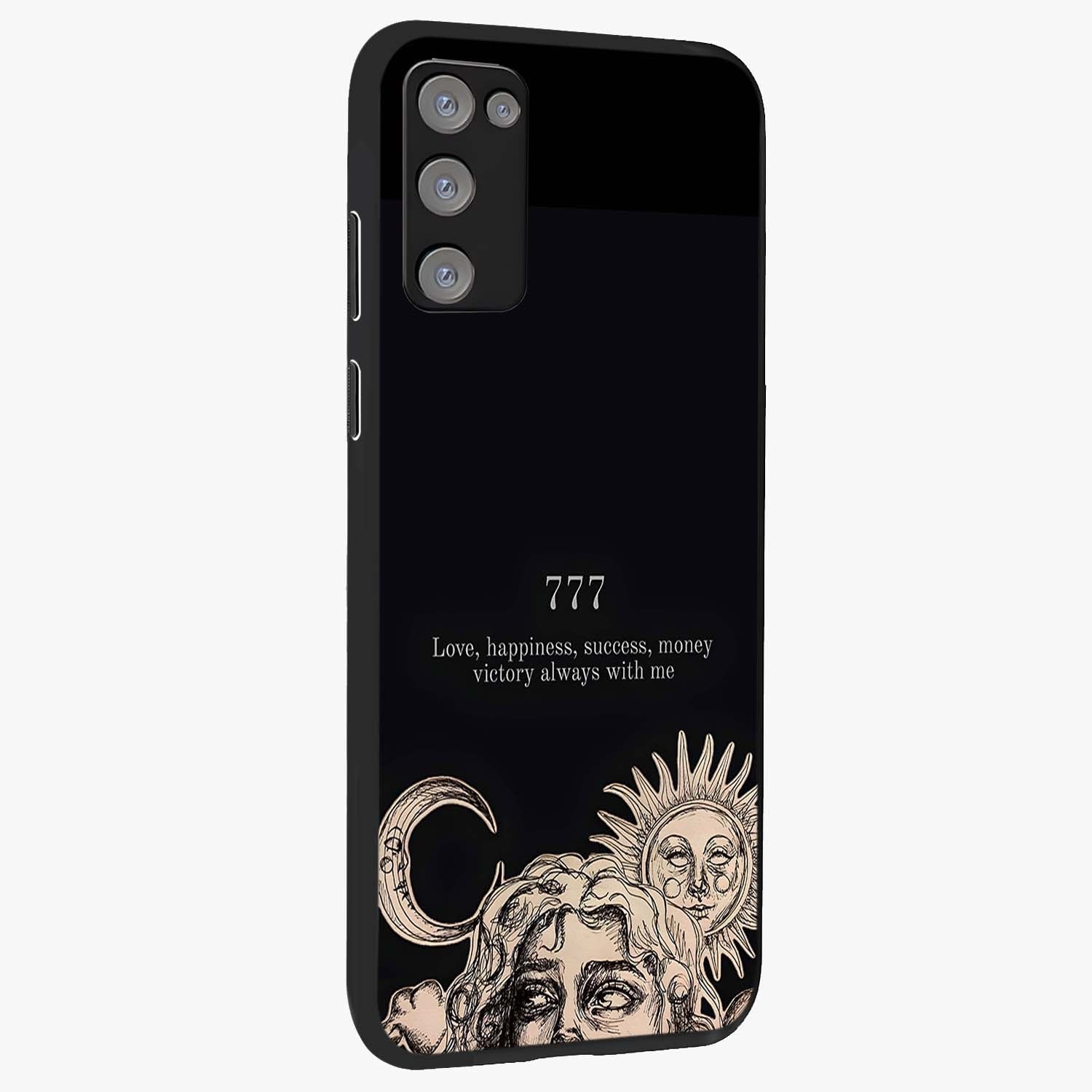 Mystic Victory Aura Glass Case upright view showcasing powerful victory themed artwork with spiritual energy vibe.