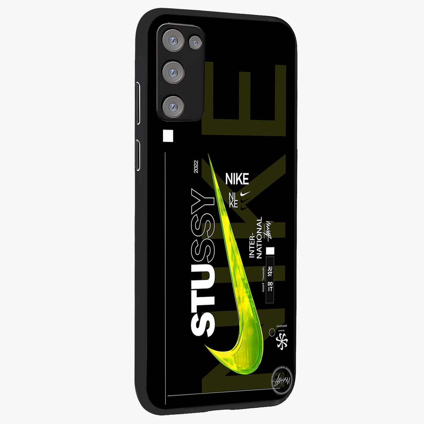 Neon Street Edition Glass Case upright view showcasing colorful neon artwork with modern street culture theme.